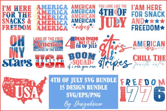4th of July SVG PNG Bundle