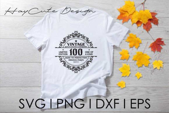 Aged to Perfection Vintage 100th Svg Png