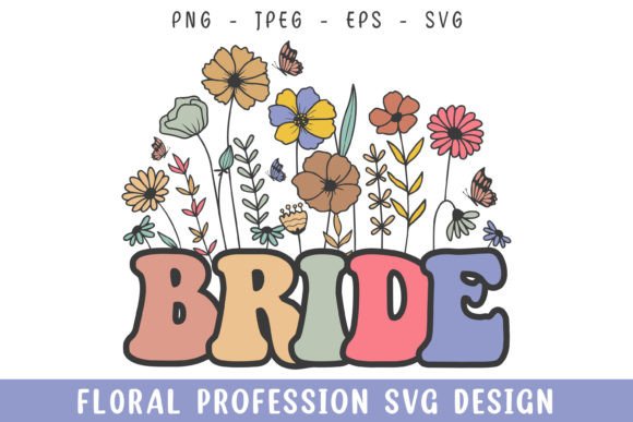 Floral Bride Wedding Vintage Floral Svg