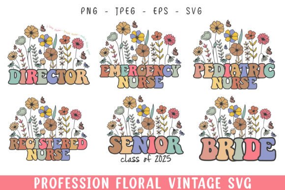 Floral Profession Vintage Flower Svg