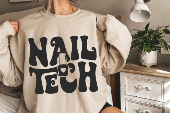 Nail Tech SVG, Nail Boss SVG, Retro SVG