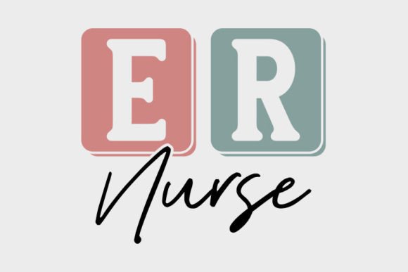 Retro Nurse SVG Design, ER Nurse