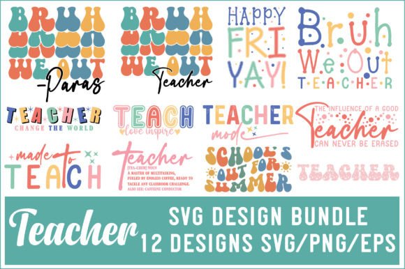 Teacher SVG PNG Bundle Design